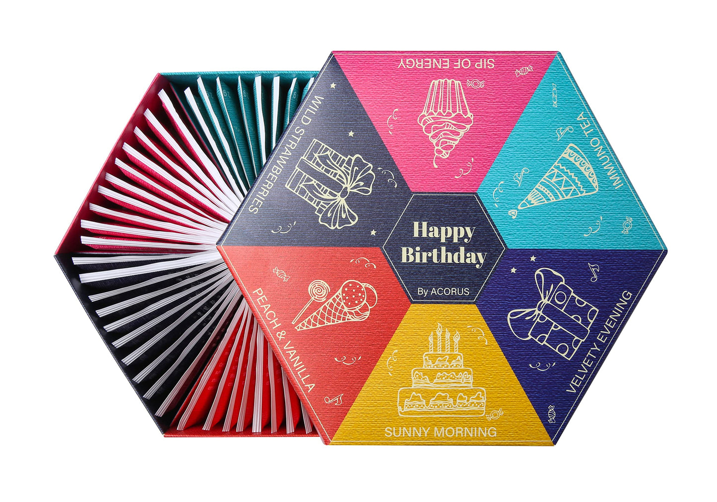 Acorus Happy Birthday Tea Gift Sets | Assorted Tea Set Birthday Present To Those Who We Care About | Herbal Fruit And Black Tea
