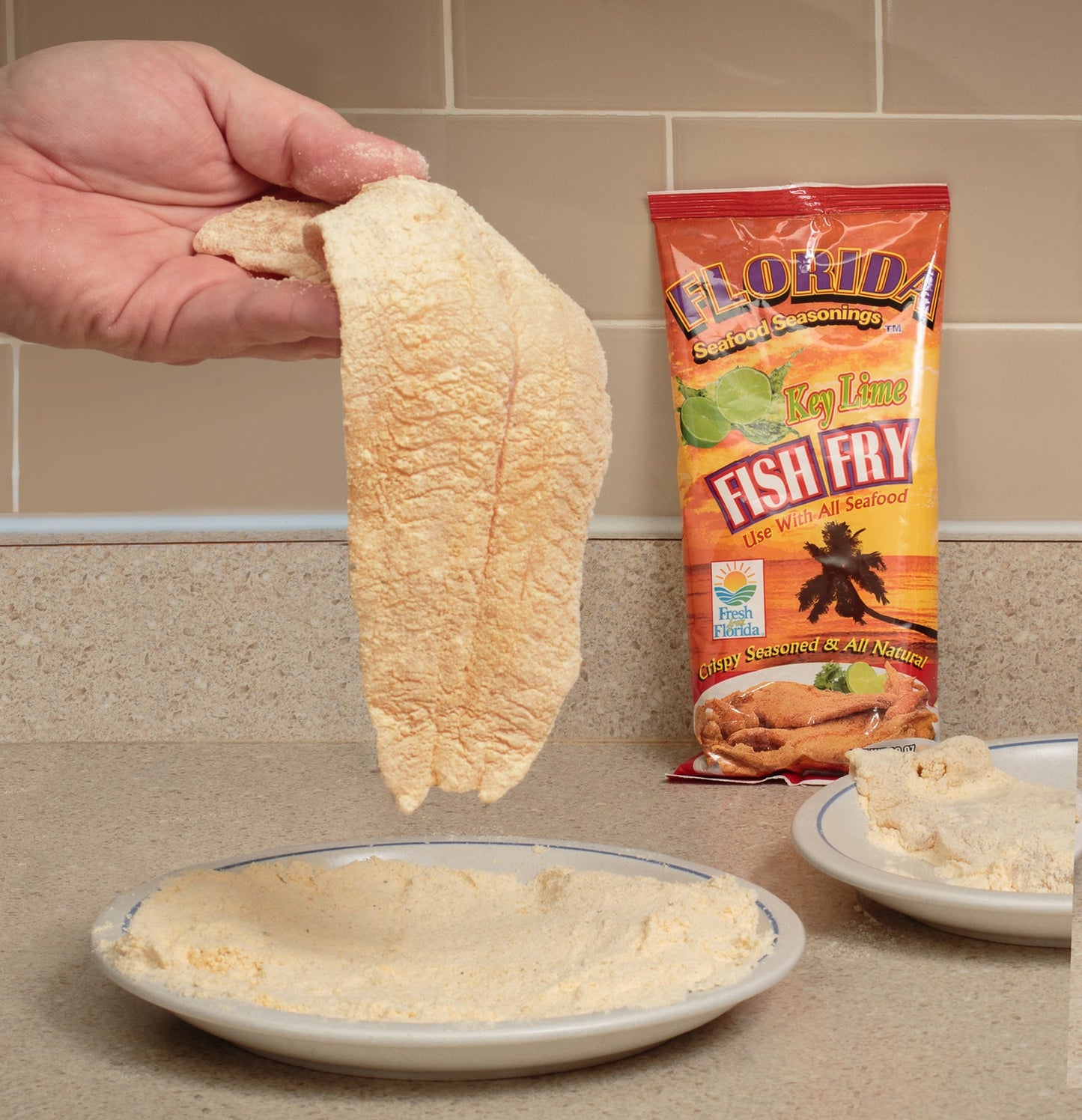 Fish Fry Seasoning by Florida Seafood Seasonings - 2 Pack x 10 oz - Key Lime Flavored Fish Batter Seasoning