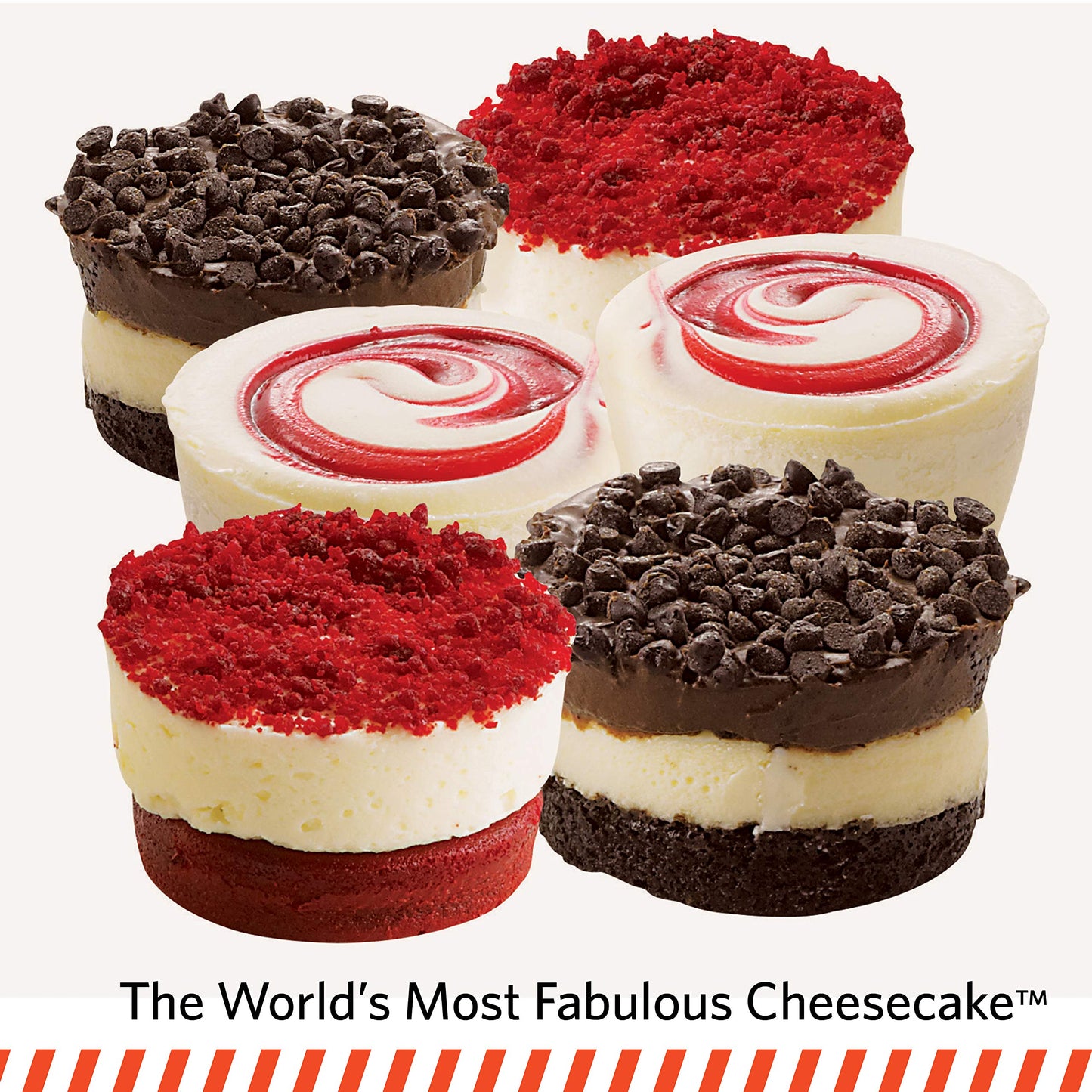 Juniors Cheesecake Little Fellas Mini Cheesecake Sampler - Red Velvet (18 Mini Cakes)