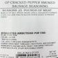 AC Legg Smoked Sausage Seasoning with Cure,  ed Pepper, 17.25 Ounce, 1.07 Pound Pack