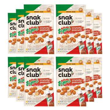 Snak Club Tajin Crunchy Peanuts, Nuts With Chili And Lime Seasoning, Mild, No Artificial Colors Or Flavors, 2.25 Oz Snack Bags,