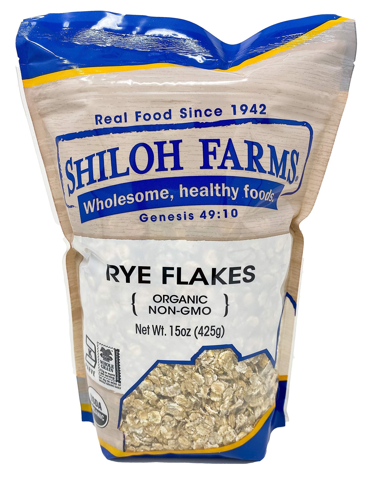 Shiloh Farms Organic Rye Flakes -- 15 oz