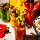 Filthy Food Bloody Mary Cocktail Kit - 9 Piece Set with Pickle & Pepper Stuffed Olives, All-Natural Mix Pouches & Stainless Steel Picks