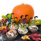 Whaline Halloween Cupcake Toppers Witch Boot Paper Cupcake Decorations For Cupcake Dish Decoration Party Supplies, 30 Pack