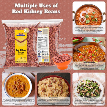 Rani Red Kidney Beans, Light 128Oz (8Lbs) 3.63Kg Bulk ~ All Natural | Vegan | Gluten Friendly | Non-Gmo | Kosher | Raj Mah