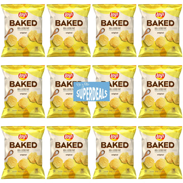 Baked, Original Potato Crisps, 1.125 Ounce (Pack Of 12) Value Pack Bundled By Superdeals With Mystery Gift