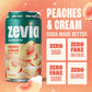 Zevia Zero Sugar Soda  Peaches and Cream  12 oz Cans (8-Pack) - Caffeine Free  Naturally Sweetened  No Calorie Soda - Non-GMO Project Verified  Gluten-Free  Vegan