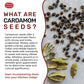 Spicy World Cardamom Seeds Decorticated 3.5 Ounce Bag - Natural, Vegan - No Pods, Also known as Elaichi Seed