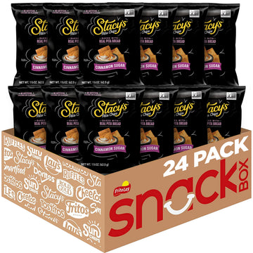 Stacys Pita Chips, Cinnamon Sugar, No Artificial Colors or Flavors, 1.5 oz (Pack of 24)