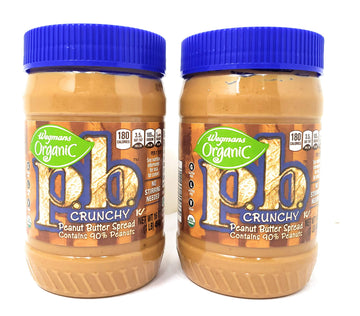 Wegmans Organic Crunchy Peanut Butter Spread (2 Pack, Total of 32fl.oz)