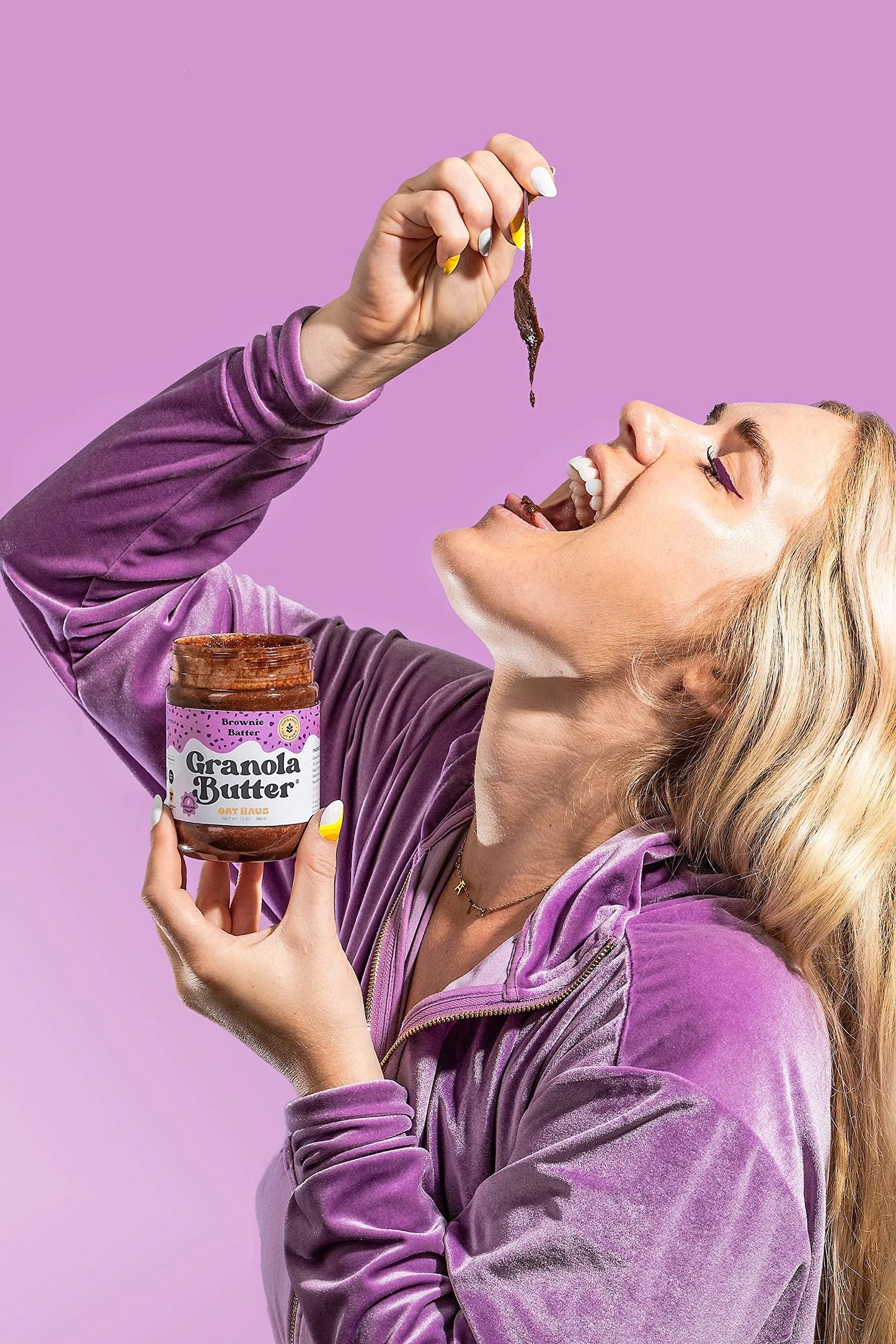 Kween Oat Haus Brownie Batter Granola Butter | Peanut-Free, Almond (Tree-Nut) Free, & School-Safe (Top 8 Allergen Free) | Nutella & Chocolate Spread Alternative