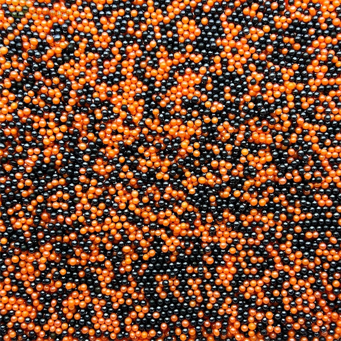 Se Si&Moos Black And Orange Sprinkles Orange And Black Nonpareils Edible Pearls For Cake Decorating Small Pearl Sprinkles Hallow