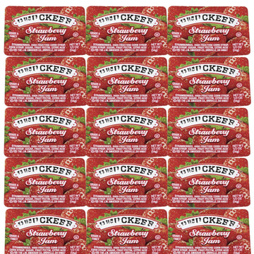 Strawberry Jam 30 Count - 0.5 oz Single-Serve Cups for Lunchbox, Breakfast, Travel, Portion Control, Shelf-Stable Jam Packets, K