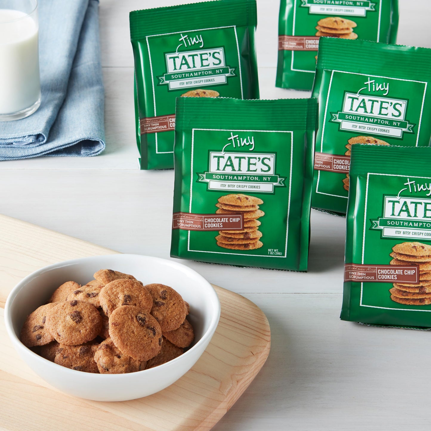 Tates Bake Shop Tiny Chocolate Chip Cookies, 24 - 1 oz Bags