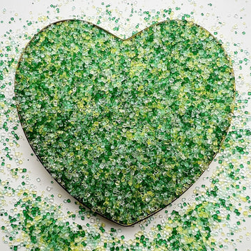 Se Si&Moos Green White And Yellow Sanding Sugar Sprinkles Green Sprinkles Sugar Rimmer For Cocktails, Edible Colored Sugars For