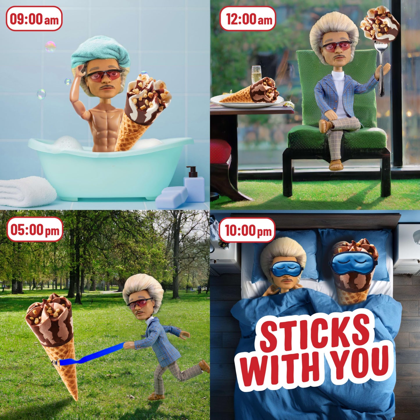 Drumstick Lil Drums and Chocolate with Chocolatey Swirls Sundae Cones, vanilla, 12 Count