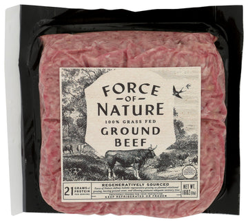 Force of Nature Meats Regenerative Ground Beef, 16 OZ