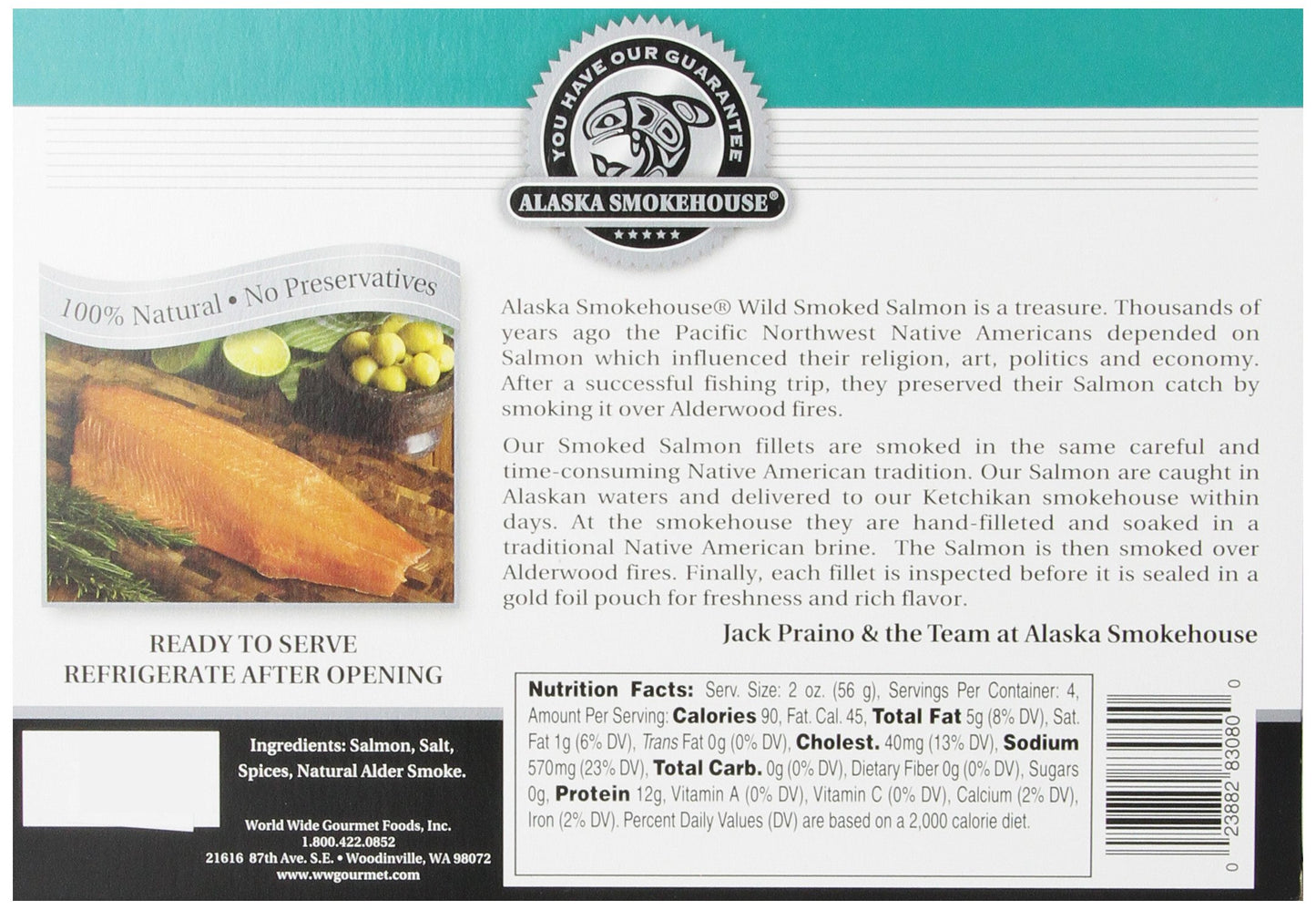 Alaska Smokehouse Jumbo Smoked Salmon Variety Pack, 8 Oz (3 Count)