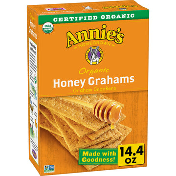 Annie'S Organic Honey Graham Crackers, Made With Whole Grain, 14.4 Oz