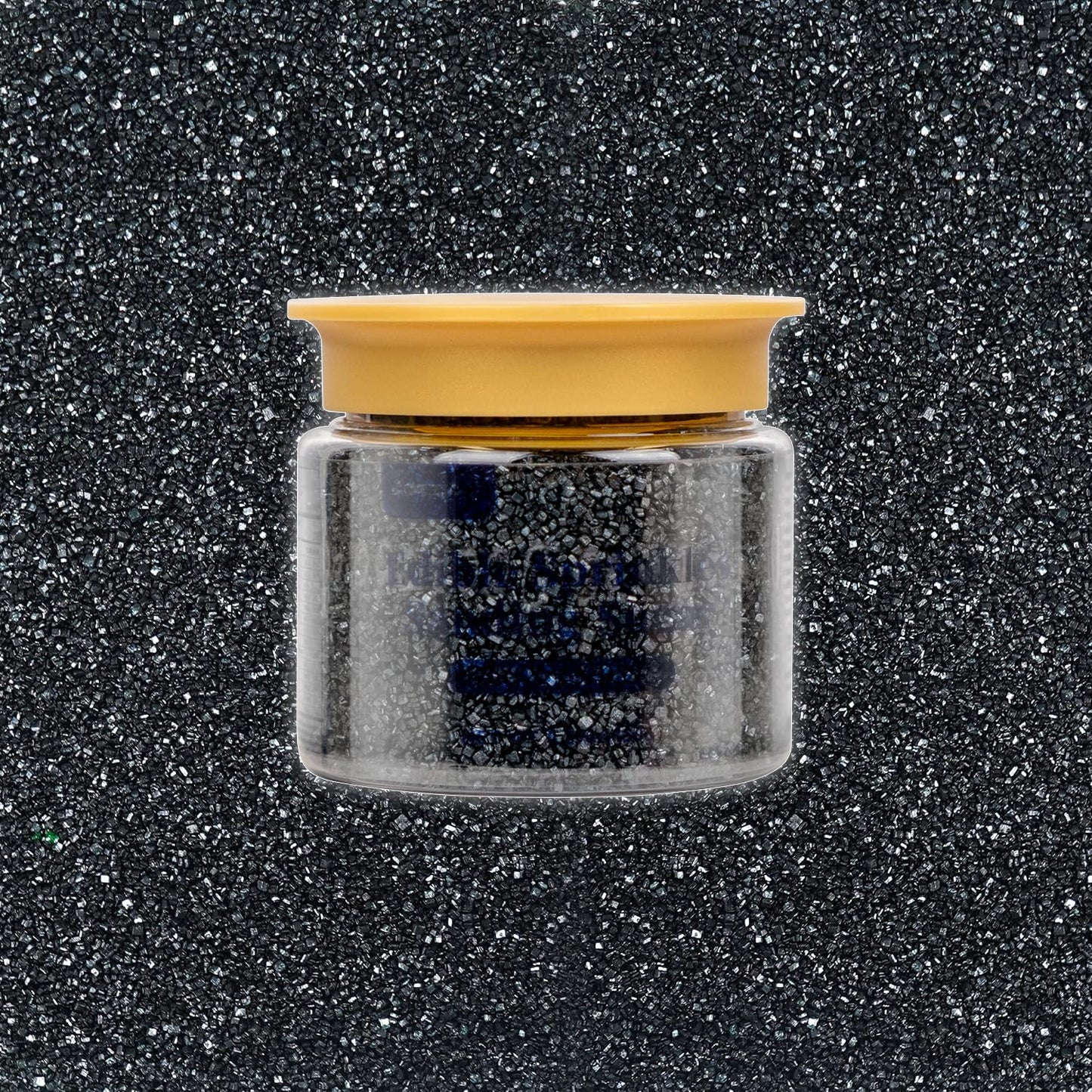 Edible Black Sprinkles, Sanding Sugar Crystals, 150G, Black Sugar Sprinkles For Cake Decorating, Cookie, Cupcake Toppers Decorat