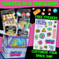 Space Age Snacks Premium Freeze Dried Candy Variety Pack - 4 Types, 23.39 cm, Includes Stickers
