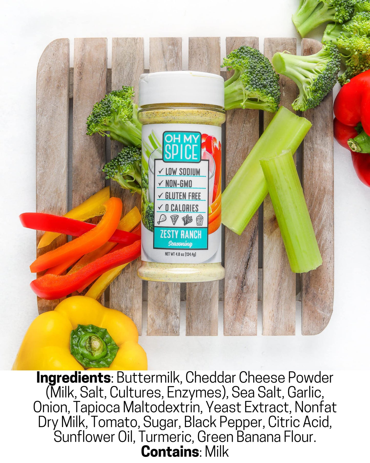 Seasoning Variety Pack | Nacho Cheese, Zesty Ranch | Low Sodium Keto Seasoning by Oh My Spice | 0 Calories, 0 Carbs, 0 Sugar, Gl