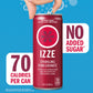IZZE Sparkling Juice Beverage Blend, Pomegranate, No Sugar Added, 8.4 FL OZ - 24 Cans - Refreshing & Flavorful Drink