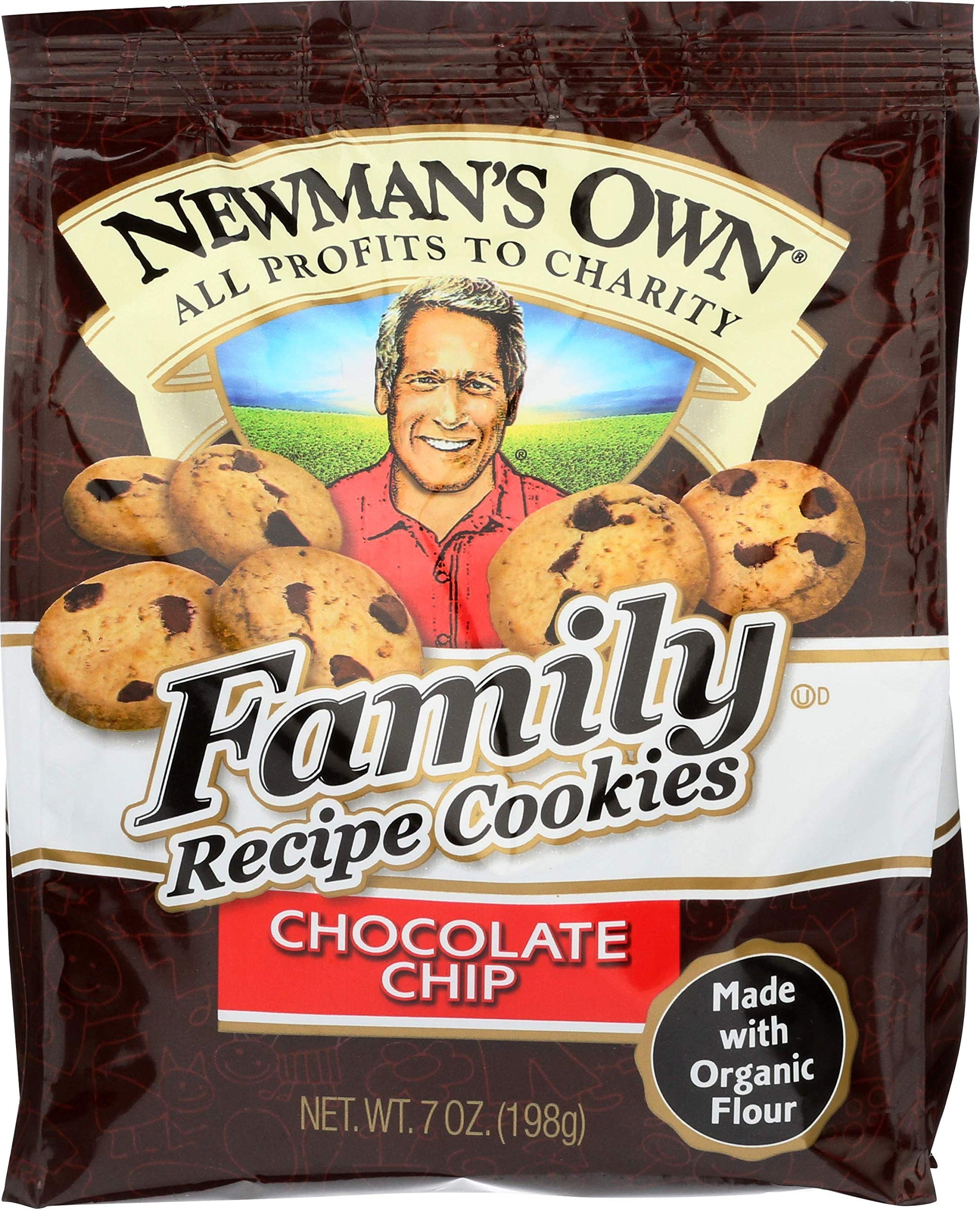 Newmans Own Family Recipe Cookies, Chocolate Chip, 7 Ounce