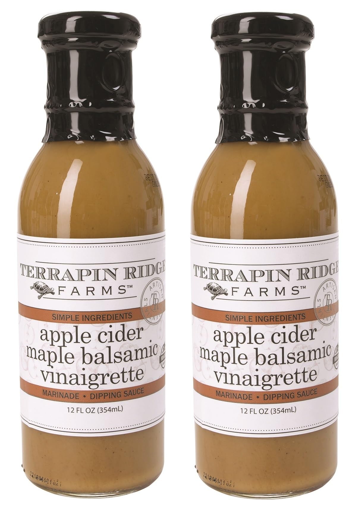 Terrapin Ridge Farms Apple Cider Maple Balsamic Vinaigrette – Gourmet Salad Dressing – 12 Fl Oz Bottle (Pack of 2)