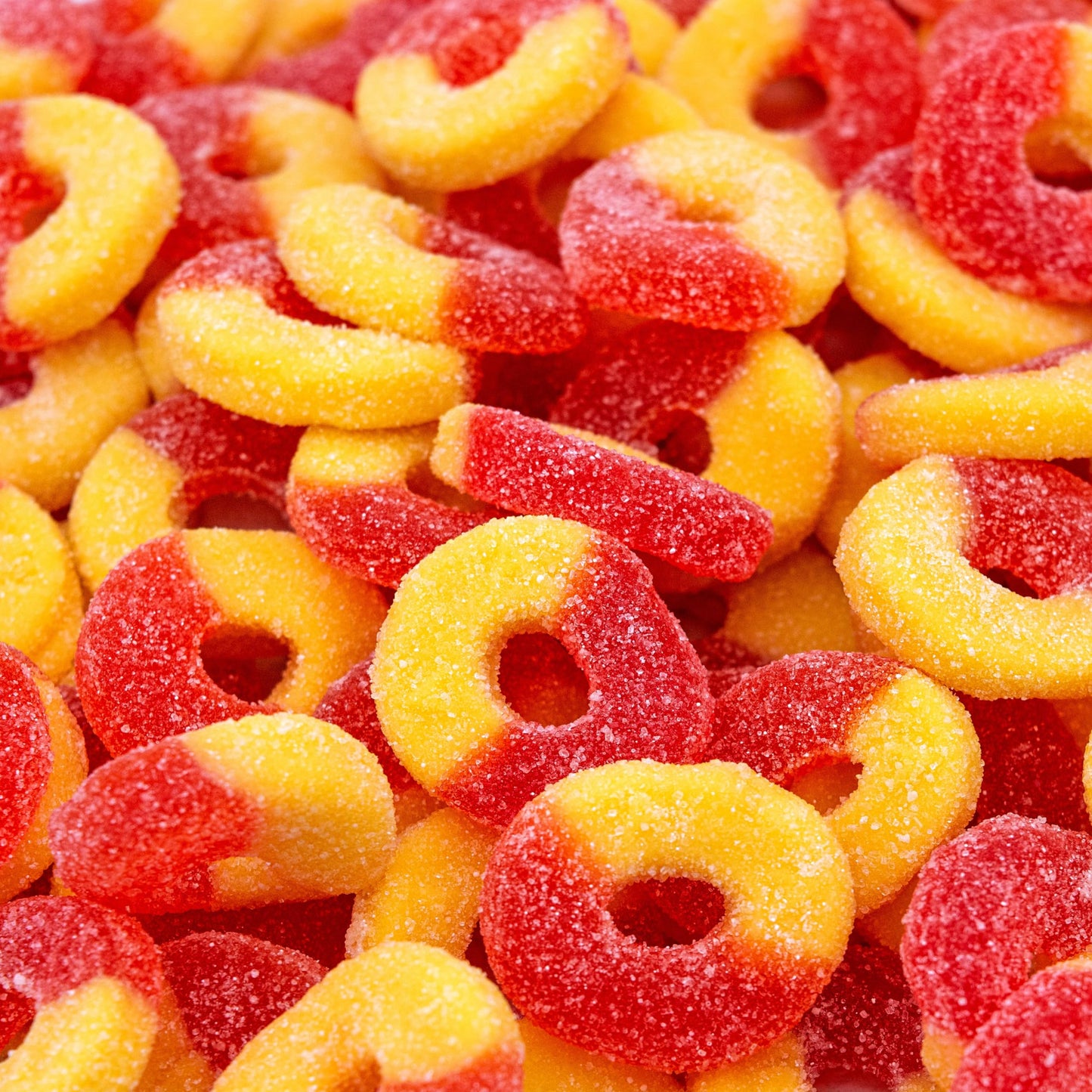 FirstChoiceCandy Gummy Rings Candy - Peach - 1 Pound (Pack of 1)