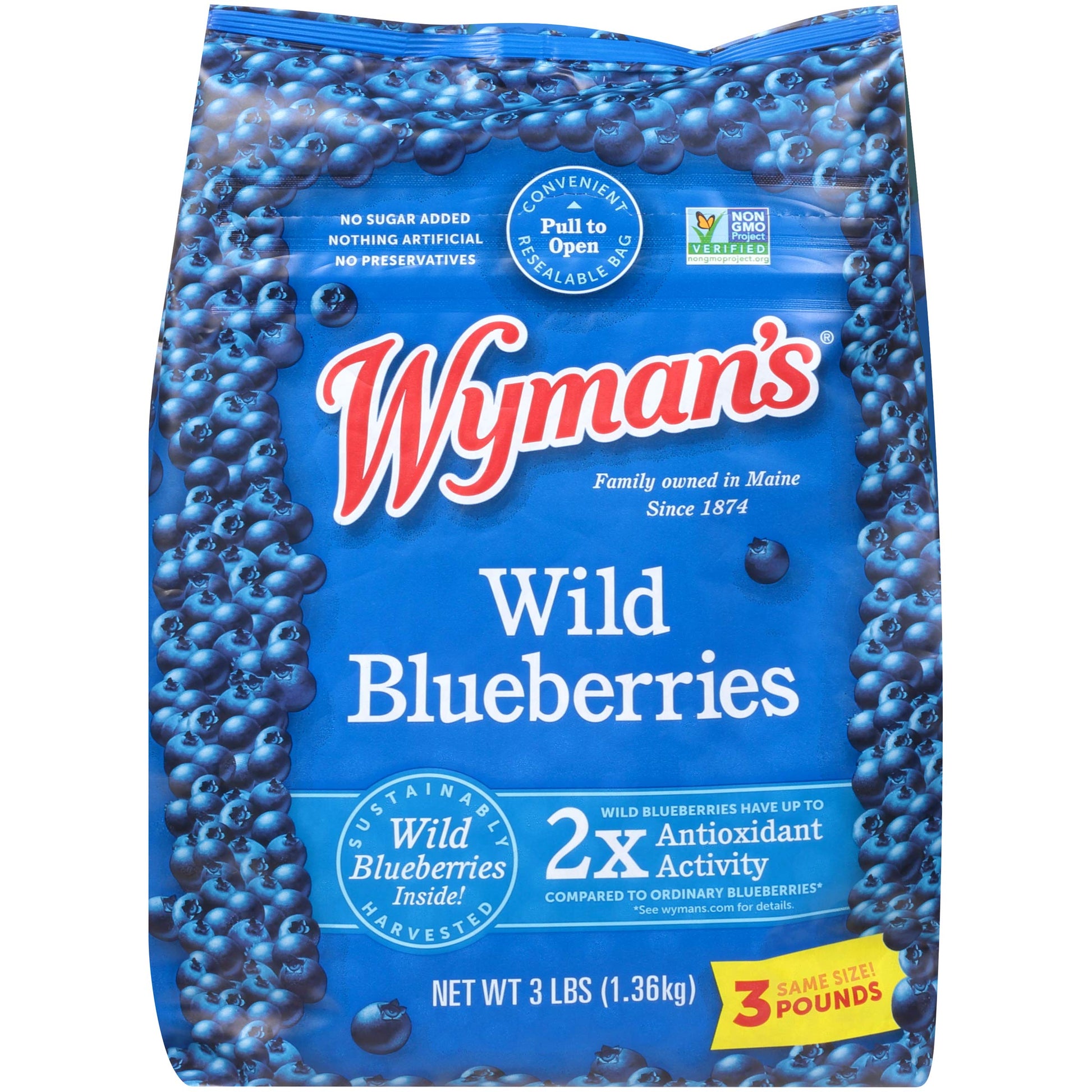 Wymans Wild Blueberries, 3 lb (Pack of 1)