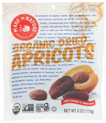 Made In Nature Organic Dried & Unsulfured Apricots, 6 Oz