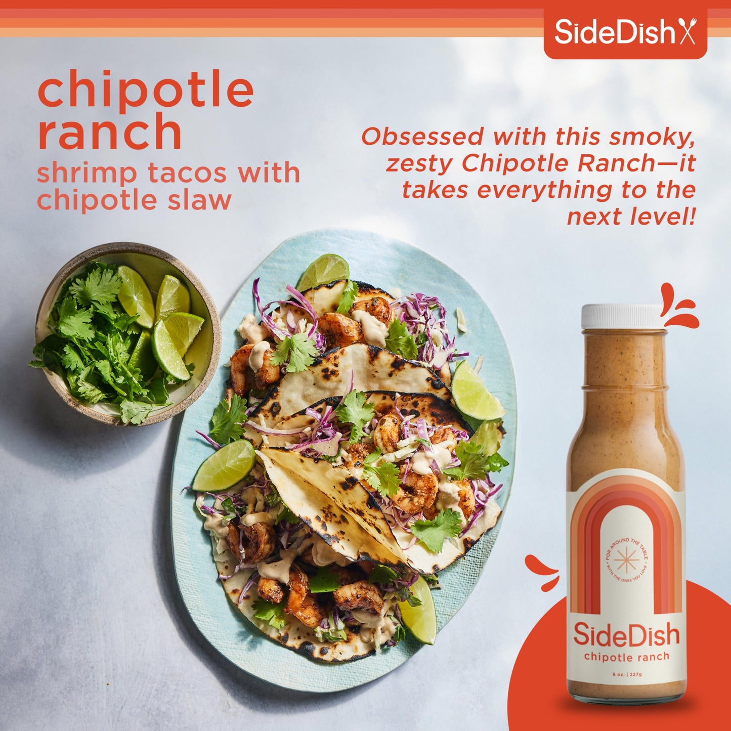 Chipotle Ranch Dressing (Pack Of 3) - Seed Oil, Dairy & Gluten Free Salad Dressing W/Avocado Oil - Refined Sugar Free, Low Sodiu