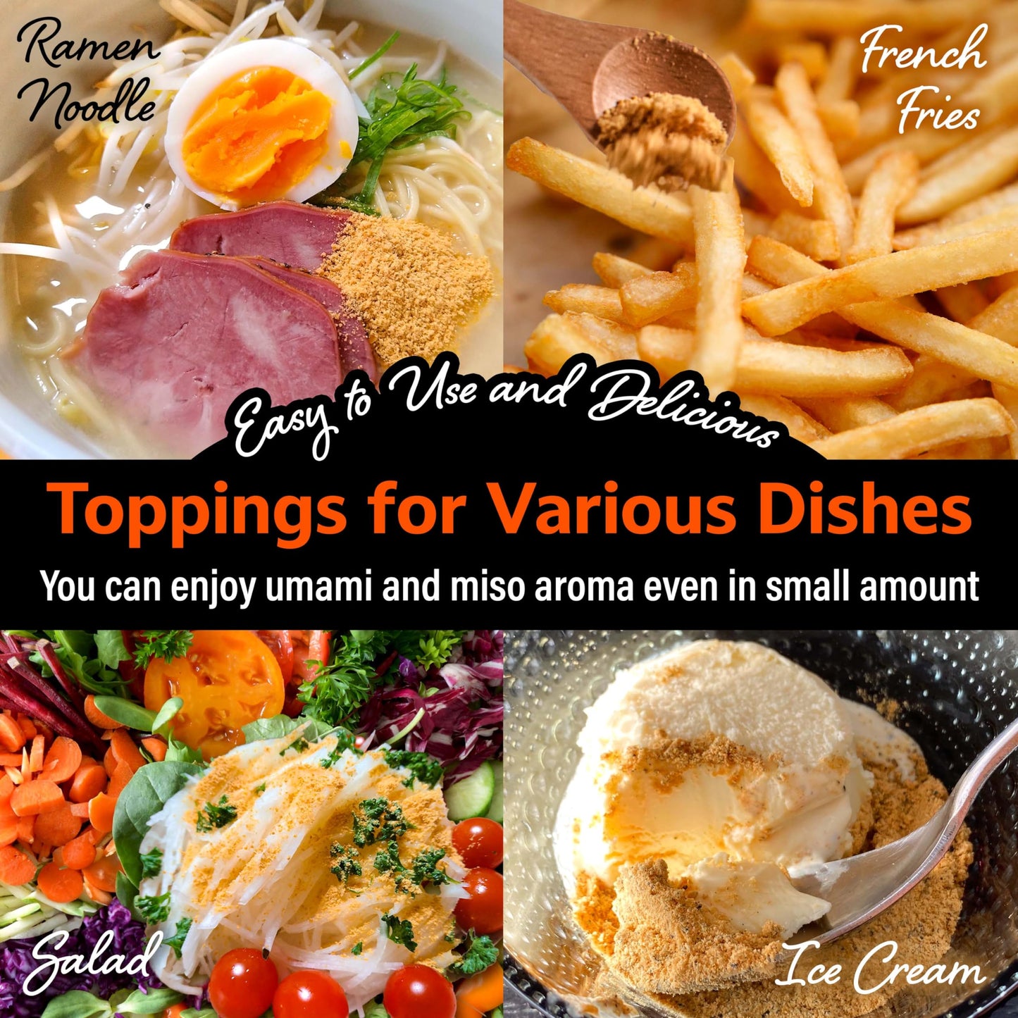 Yamasan Kyoto Uji Japanese Dry Miso Seasoning, Freeze-Dried Miso Powder, No Additives, Vegan, Delicious Flavor For Various Foods