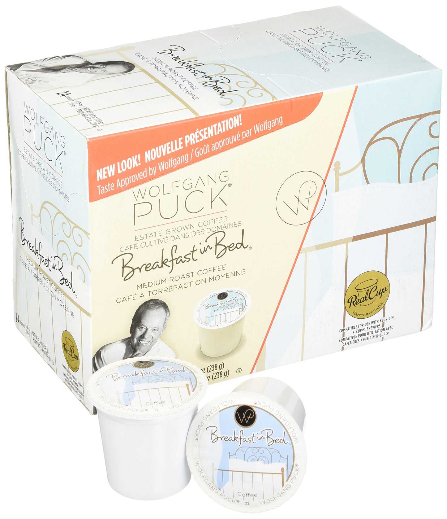 Wolfgang Puck Coffee compact pieces, Medium Roast, Compatible with Keurig K-Cup, 24 Count