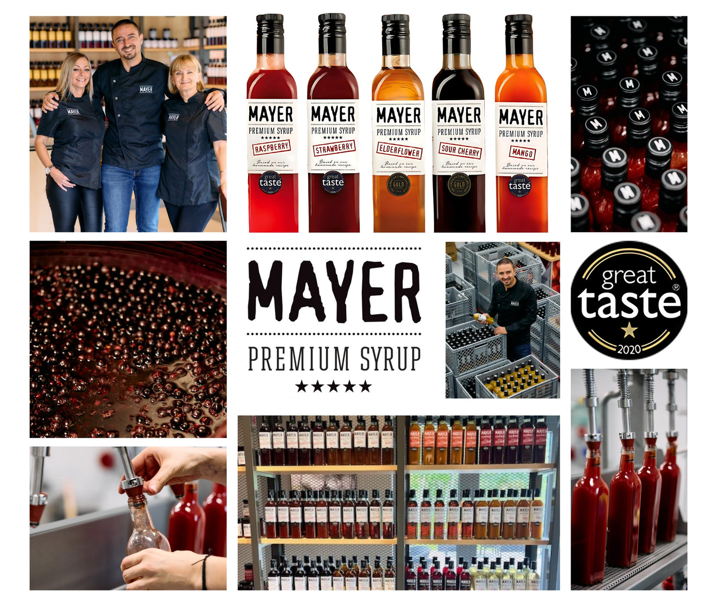 Mayer Sour Cherry Syrup – Vegan, Gluten Free, 16.9 Fl Oz, Real Fruit, No Artificial Additives