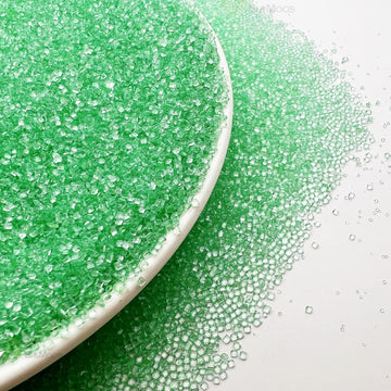 SE Si&Moos Green Sanding Sugar Green Edible Sparkling Sprinkles Sanding Sugar Crystals for Cookie Decorating Edible Glitter Rimm