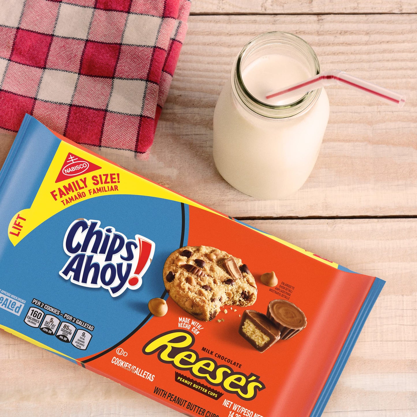Chips Ahoy! Reese’S Peanut Butter Cup Chocolate Chip Cookies, Family Size, 14.25 Oz