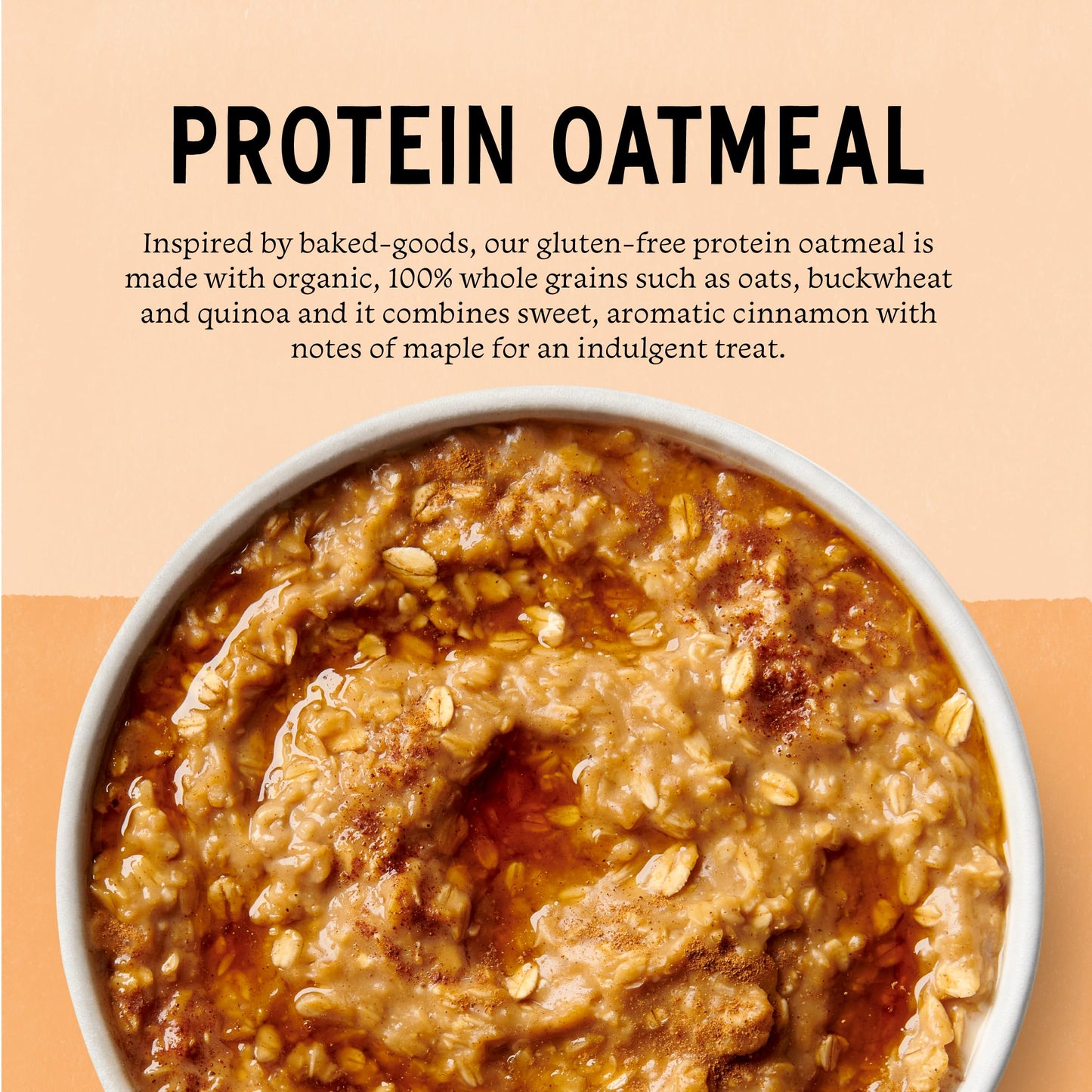 Purely Elizabeth Creamy & Hearty Protein Instant Oatmeal, Maple Cinnamon Roll, Vegan Friendly, Organic, Gluten Free & Non-GMO, 5
