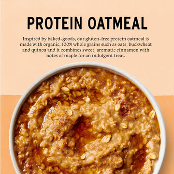 Purely Elizabeth Creamy & Hearty Protein Instant Oatmeal, Maple Cinnamon Roll, Vegan Friendly, Organic, Gluten Free & Non-GMO, 5