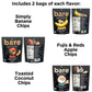 Bare Baked Crunchy Apple Chips, Banana Chips, and Coconut Chips, Variety Pack, Gluten Free, 6 Count
