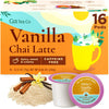 Gya Tea Co Vanilla Chai Latte Tea Gift Set (16 Count) - Decaf Tea Pod For Lovers Get Well Gifts - Manually Harvested - Enjoy Hot Or Iced