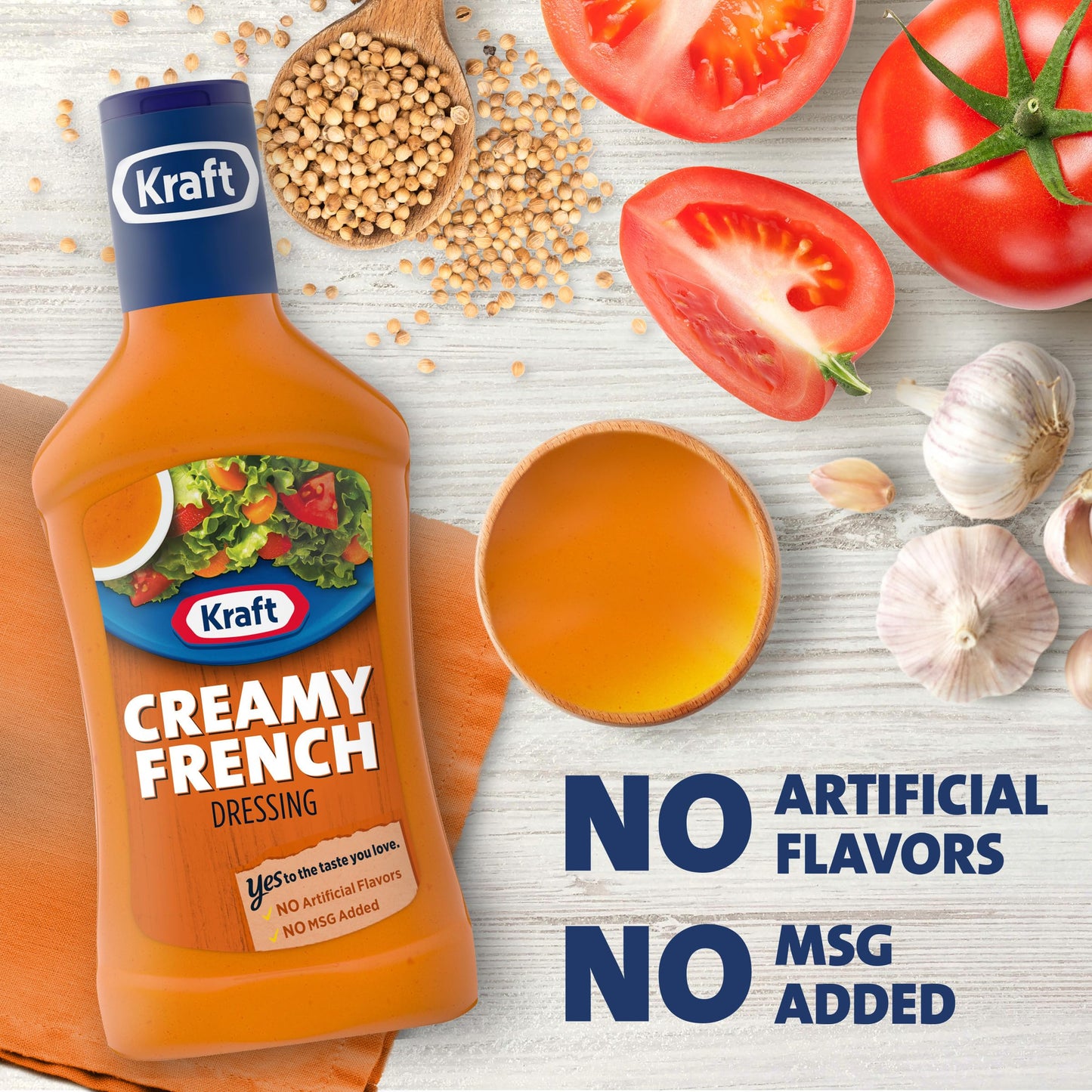 Kraft Creamy French Salad Dressing, 16 fl oz Bottle, Pack of 1, Model 002100072901