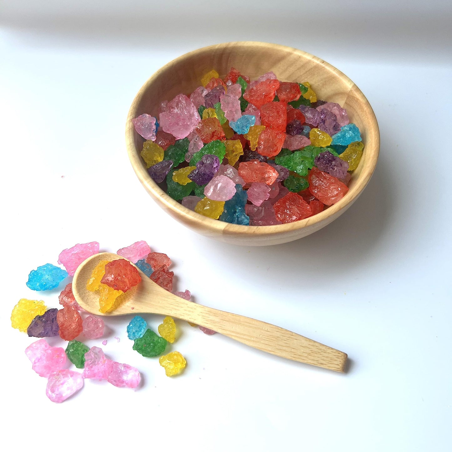 Sweetglob Old Fashioned Large Rock Sugar Candy Gems, Lump Sugar Rock Crystals (Assorted Flavors, 1 Pound)