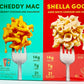 Generic Combo Pack of 4 Cheddy Mac & 4 Shella Good Mac & Cheese, 6oz - 14g Protein, 6g Fiber with Prebiotics, 21 Plant-Based Nut