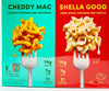 Generic Combo Pack of 4 Cheddy Mac & 4 Shella Good Mac & Cheese, 6oz - 14g Protein, 6g Fiber with Prebiotics, 21 Plant-Based Nut