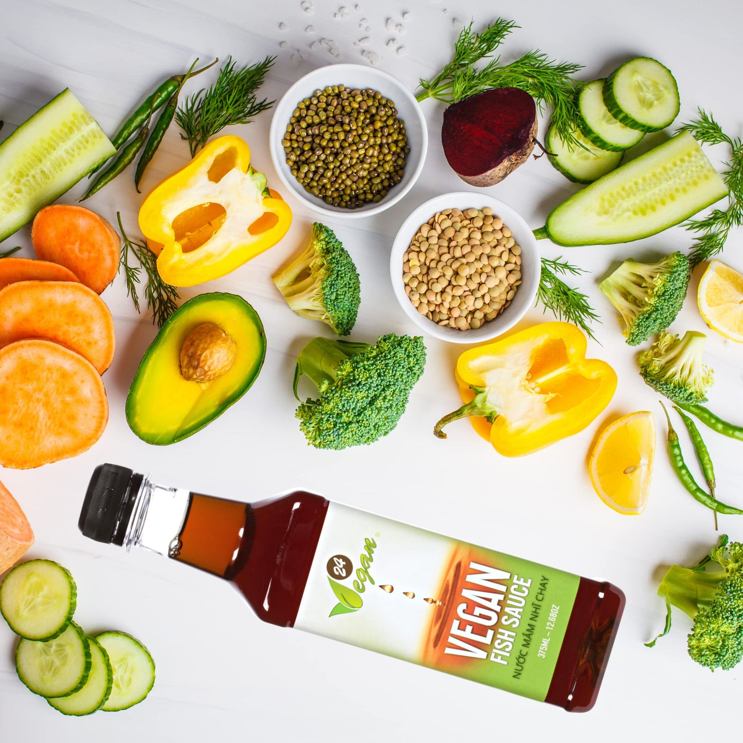 24Vegan Fish Sauces Premium Plant-Based Seasoning Sauce, All-Purpose Instant Flavor Boost, Gluten Free Fish Sauce, Gluten Free S
