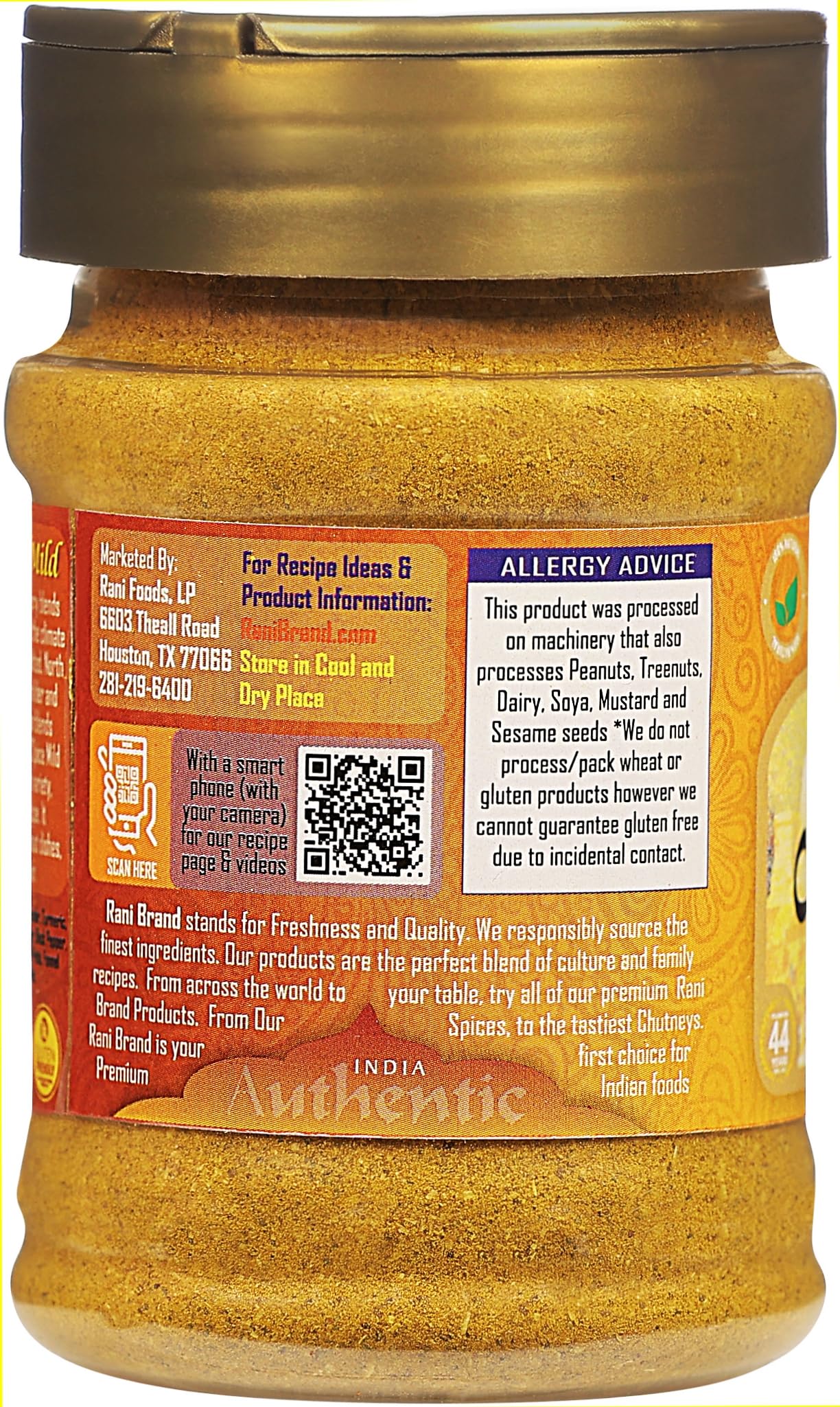 Rani Curry Powder Mild (10-Spice Authentic Indian Blend) 3oz (85g) PET Jar ~ All Natural | Salt-Free | NO Chili or Peppers | Veg