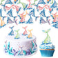 ZHUOWEISM Edible Mermaid Tail Cupcake Toppers 60 PCS Under the Sea Decorations Design 3