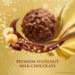 Ferrero Rocher, 12 Holiday Gift Packs, Gourmet Milk Chocolate Hazelnut, Chocolate Gift Box, Individually Wrapped, 1.3 Oz Each
